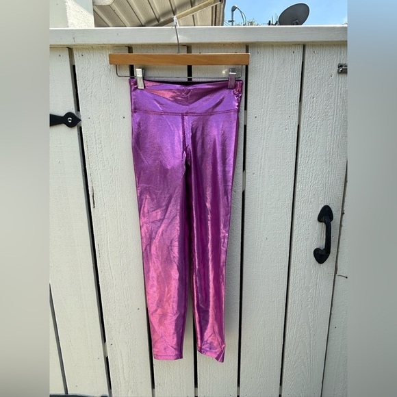 Heroine Sport Pants - Heroine Sport Marvel Metallic Purple Leggings High-Waisted Athletic Athleisure S